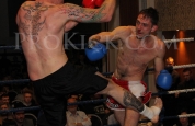 McMullan under pressure he takes a few punches