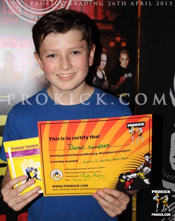 Donal campbell new prokick yellow belt