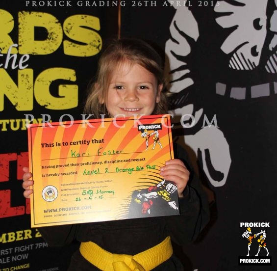 Kari forster new prokick yellow belt