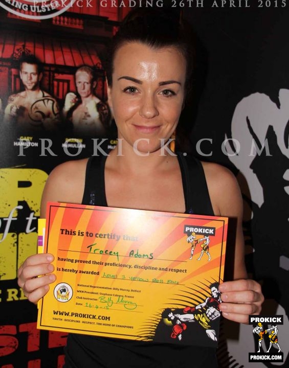 Tracey adams new prokick yellow belt