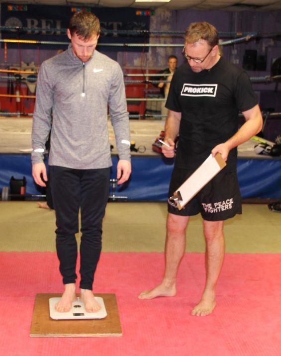 Johnny Smith Pre-practice weigh-in