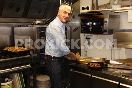 The Boss Peter Cooking in kitchen