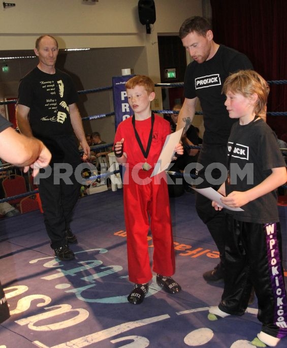 Kids first time kickboxing in ring 