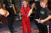 Kids first time kickboxing in ring 
