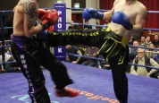 Cathal Dunne lands a right front kick