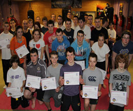 All of the Prokick Adult members from Yellow to Brown Belt who passed their grading today