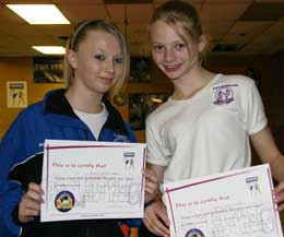 Sisters Alana and Alex Catherwood graded succesfully to the next level at the weekend