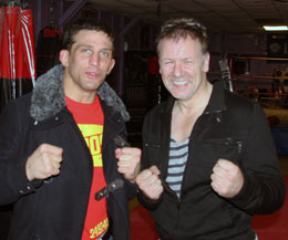 Alex Reid pictured with Billy Murray after a 2 hour training session at ProKick with Murray, Masterson & Paul McCausland