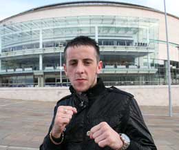 Alexander White arrived early in Belfast for the Press conference, first up he's challenging Jumping Joe to a dance off at the Errigle Inn tonight.