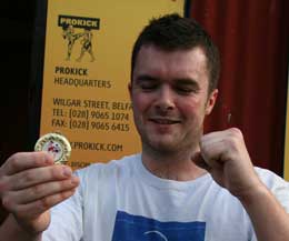 Andrew Kelly wins Prokick Says in the Monday night new beginners class