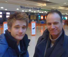 Mark Bird and Robert Masterson at the Airport