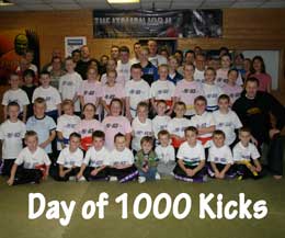 SoOme of the kids that took part in the day of a thousand kicks