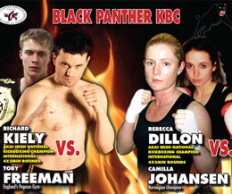 Black Panther kickboxing team Dublin will face fighters from Norway, England and Ireland on Sunday the 2nd May