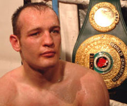 Boxer Brian Magee with his former world title IBO belt