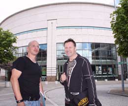 Swiss powerhouse kickboxing promoter Carl Emery meets with Belfast Billy Murray at the Waterfront hall