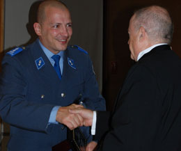 Carl Emery receives award for his involvement and his successful career as police defensive tactics instructor