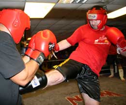 DYLAN SCALLY was back in Belfast, this time for an intensive sparring session.