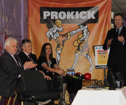 Northern Ireland First Minister Peter Robinson at the ProKick gym