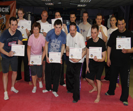 ProKickers from Advanced Beginner To Orange belt will attempt their next grade today on St Patrick's Day 2012