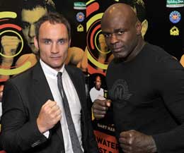 Ian Young Gun: Is Back -  pictured here at the press launch with Ernesto Hoost