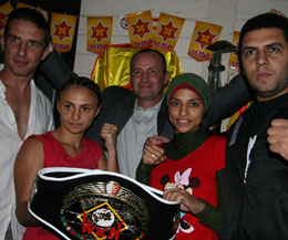 Ruth Tanti from Malta (left) and Nuura Mohamed Sayed Ahmed both hit the weight for their bout