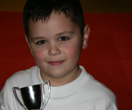 Mason aged 6 year-old Mason from north Belfast -  he won the weekly cup for best student