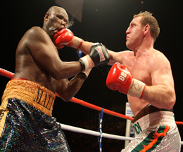 Martin Rogan and Martt Skelton in action at their first encounter back in 2009