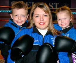 Lisa McAlees pictured here with daughter Katdie and son Mathew who are also ProKick members