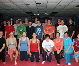 Some of the new starts who have signed up for the 6 week ProKick kickboxing course