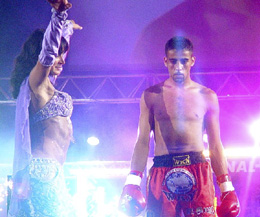 Samir Mohamed Making his entrance to the ring at a previous bout