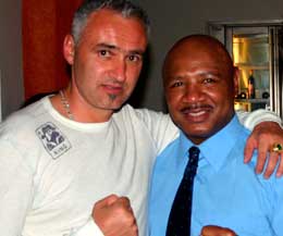 Stephane Cabrera with one of the all time greats - Marvelous Marvin Hagler