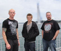 Darren McMullan, James Gillen and Mark Bird at Lake Geneva