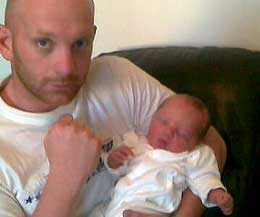 Cries all over Northern Ireland where heard - Who's the Daddy! Stuart Jess pictured here with his son.