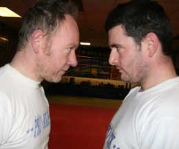 Face off - ther's only room for one Adrian Murphy in this gym that's Murphy's law