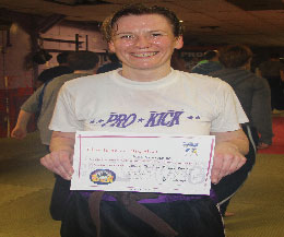 ProKick New 2nd Brown Belt Anne Gallagher