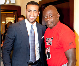 Pictured here are K1 legend Ernesto Hoost with ‘Golden Boy’ Badr Hari