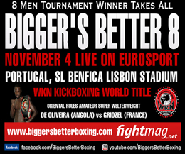 Bigger's Better Boxing 8 - Lisbon, Portugal on 4th November Live On Eurosport