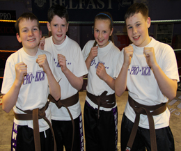 Jamie Phillips, Kyle Morrison, Saskia Connolly and  Leith Braiden will all attempt their junior Black Belt exam next week