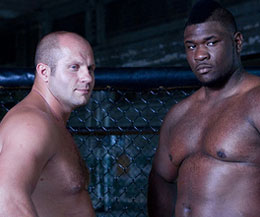 Fedor (left) the man many believe to is the best mixed martial arts pound-for-pound fighter ever after his devastating KO over Rogers.