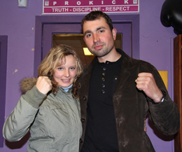 Tomas Glazer, former ProKick fighter from Slovakia with his girlfriend upon visiting ProKick HQ